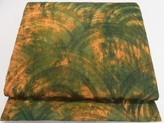 平和屋着物■全通柄袋帯 ふくれ織 青海波 逸品 ab4207