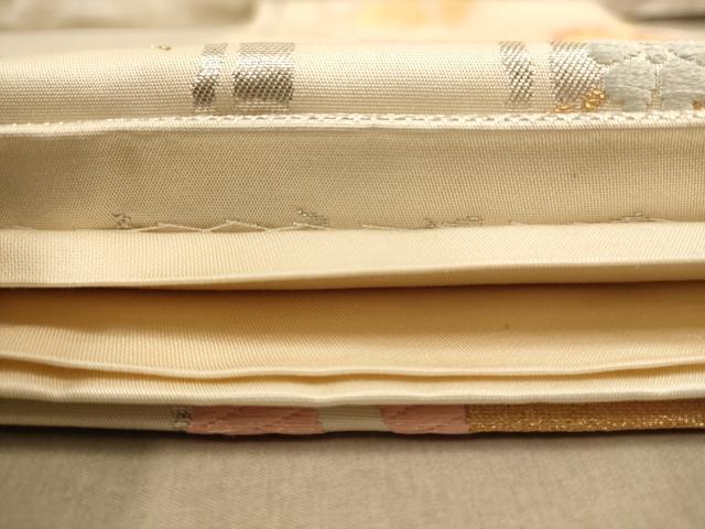平和屋の平和屋着物◎全通柄袋帯 唐織 花蝶文 金銀糸 正絹 逸品 AABC8536dt｜アングル3