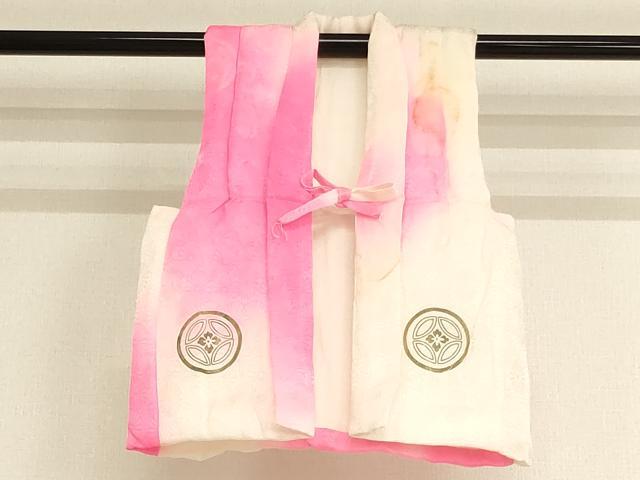 ■■■　サイズ　■■■ 【羽織】 身丈 46cm（肩から） 裄丈 13.5cm（肩上げ　2cm） 前幅 13.5cm 後幅 17.5cm ■■■　商品詳細　■■■ 羽織【正絹】の状態は接写画像のように上前・下前・衿に汚れがございますが その...