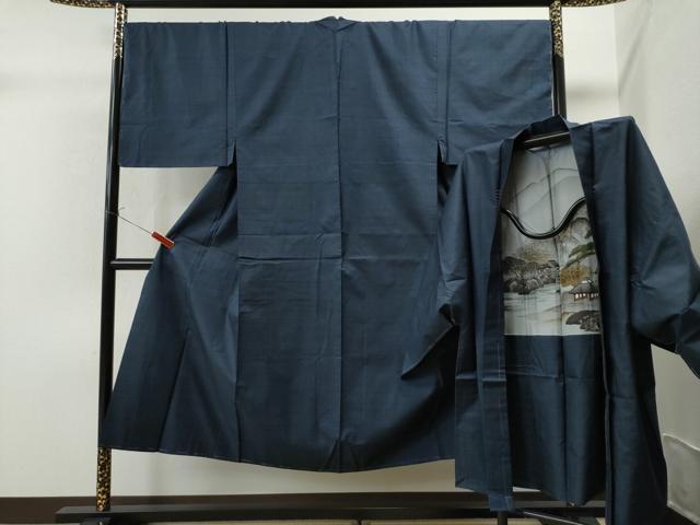 平和屋着物■男性 本場大島紬 アンサンブル 100亀甲 総詰め 正絹 逸品 未使用 CAAQ3142yc