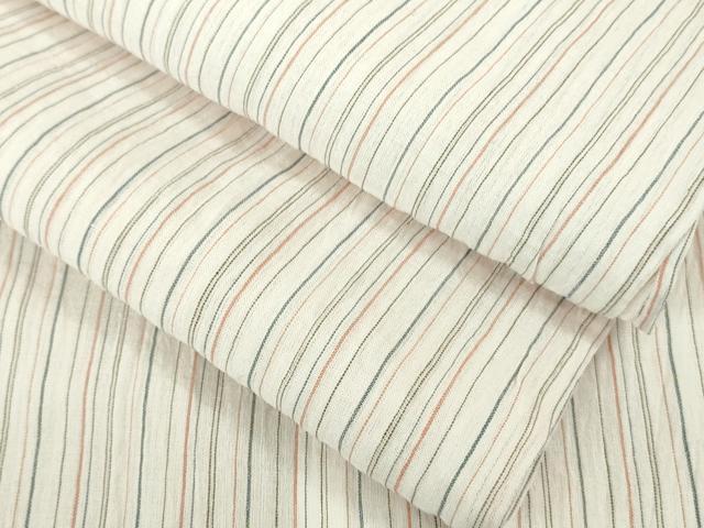 Summer Wear - 平和屋着物■極上　夏物　本場小千谷ちぢみ　麻　縞　　逸品　DZAA8358kh5