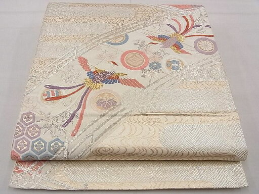 平和屋着物■六通柄袋帯 唐織 鳳凰渡橋吉祥文 金銀糸 逸品 n-yt0390 平和屋着物■六通柄袋帯 唐織 鳳凰渡橋吉祥文 金銀糸 逸品 n-yt0390