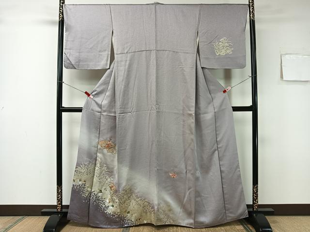 平和屋着物■中国三大刺繍 スワトウ刺繍 訪問着 地紙吉祥花文 暈し染め 金銀彩 正絹 逸品 CAAR6260kb