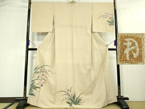 平和屋本店■超希少 染彩芸術の巨匠 皆川月華 訪問着 杜若 肌色地 金彩 縮緬地 逸品 DZAA4412kh5