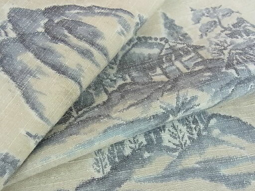 平和屋着物■上質な紬 風景文 逸品 ox0447 平和屋着物■上質な紬 風景文 逸品 ox0447