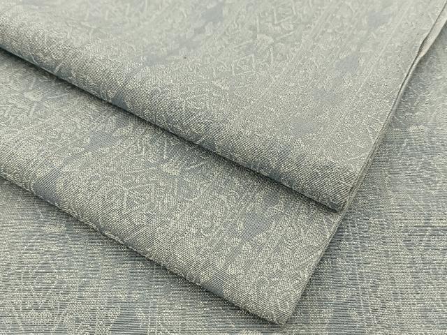 平和屋着物▽上質な紬 単衣 更紗地紋 正絹 逸品 BAAQ4950du