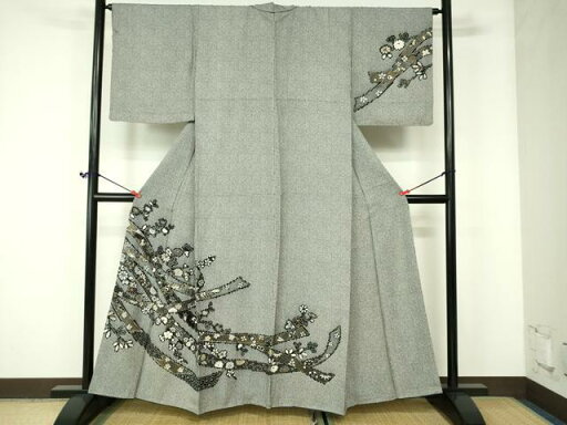 平和屋着物■訪問着 鹿の子熨斗枝花文 金銀彩 正絹 逸品 DAAP8984sf 平和屋着物■訪問着 鹿の子熨斗枝花文 金銀彩 正絹 逸品 DAAP8984sf