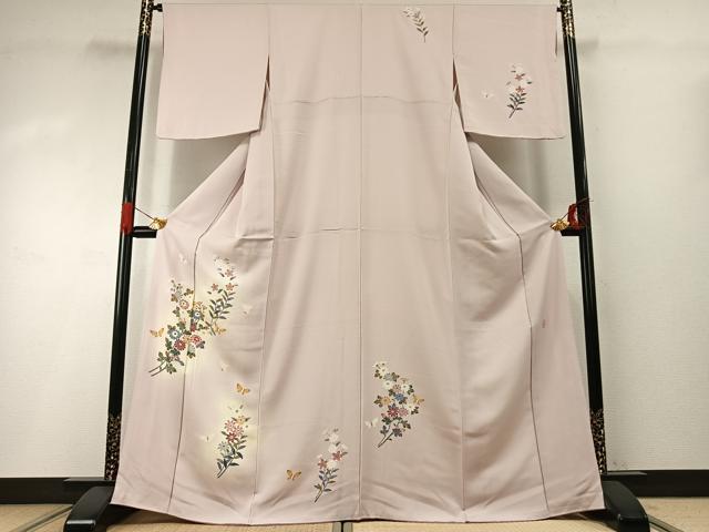 Uramono - 平和屋着物●本加賀友禅作家　金丸充夫　訪問着　花蝶文　暈し染め　正絹　逸品　AABG4505fy