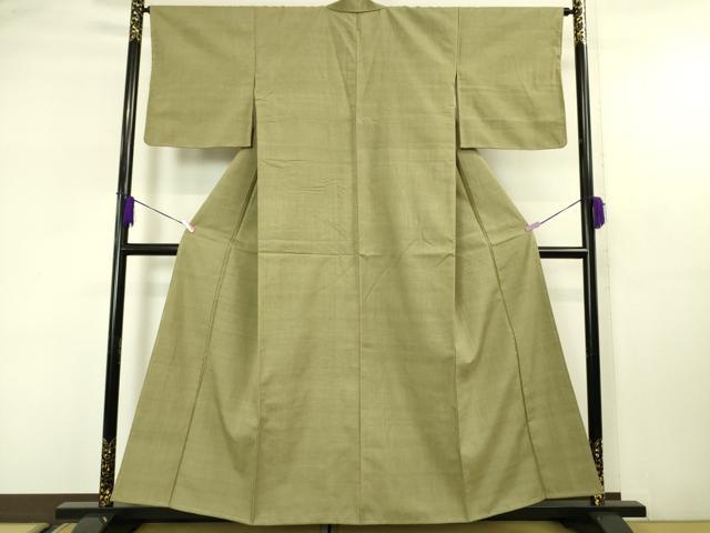 平和屋本店■極上　本場結城紬　重要無形文化財　灰汁色　逸品　未使用　DZAA4706kh5