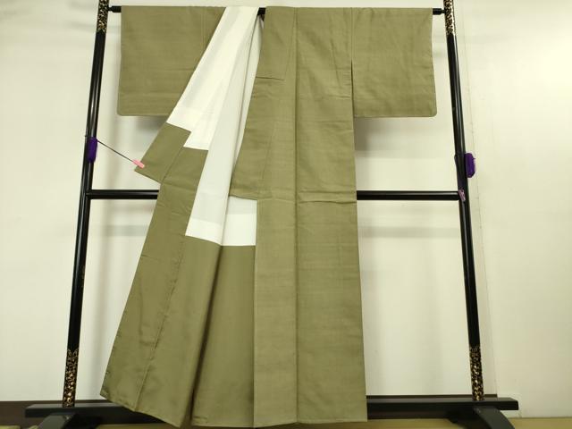 平和屋本店■極上　本場結城紬　重要無形文化財　灰汁色　逸品　未使用　DZAA4706kh5