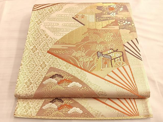 ■■■　サイズ　■■■ 長さ 420cm 幅 30.5cm程 ■■■　商品詳細　■■■ 【正絹・芯なし】 詳細に関しましては、画像をご確認ください。 大変上質な逸品になります。 お安く出品致しますので、是非この機会にいかがでしょうか？ ※汚...