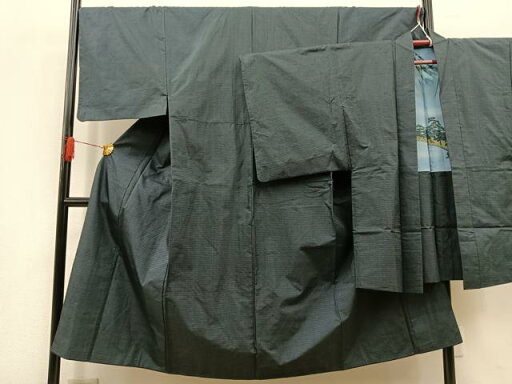 平和屋着物■男性 本場大島紬 アンサンブル 100亀甲 富士山 反端付き 正絹 逸品 BAAR1560if 平和屋着物■男性 本場大島紬 アンサンブル 100亀甲 富士山 反端付き 正絹 逸品 BAAR1560if