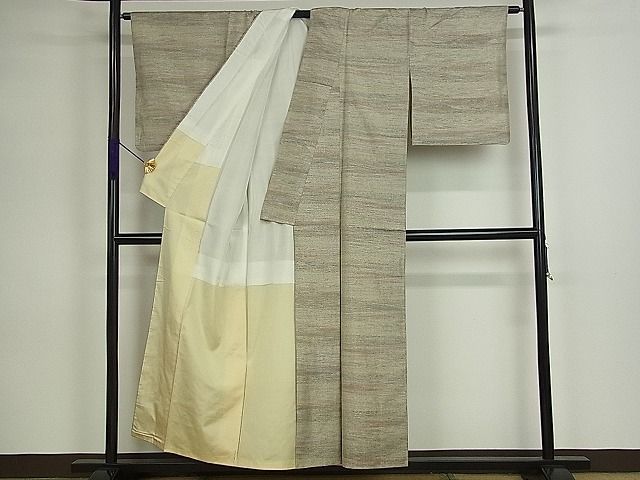 平和屋着物■上質なお召　霞文　逸品　ch1341