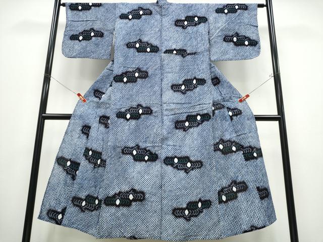 平和屋着物∴夏物　浴衣　有松鳴海絞り　舞花文　綿　逸品　CABD2491ng