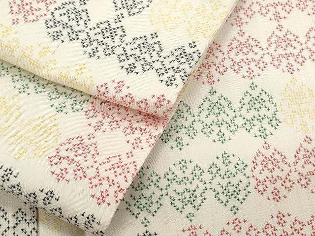 平和屋着物●本場大島紬　白大島　7マルキ　吉祥文　正絹　逸品　CAAS9276th