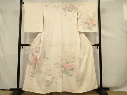 平和屋着物■訪問着 刺繍 花車文 正絹 逸品 AAAQ4456sw 平和屋着物■訪問着 刺繍 花車文 正絹 逸品 AAAQ4456sw