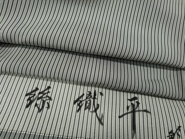 平和屋着物●男性　馬乗り袴　絲織平　縞　正絹　逸品　CABD0146ut