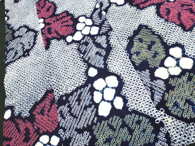 平和屋着物∴夏物　浴衣　有松鳴海絞り　舞花文　綿　逸品　DAAV7315cd