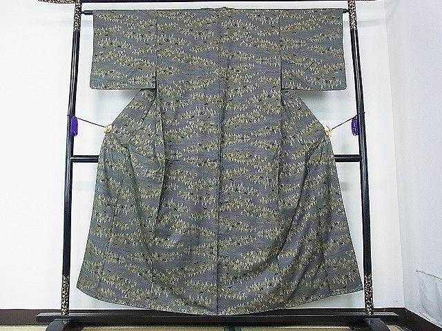 乐天商城 - 平和屋着物■上質な紬　樹林文　逸品　pn4104