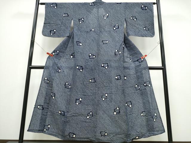 Female Yukatas - 平和屋着物∴夏物　浴衣　有松鳴海絞り　吉祥文　綿　逸品　CABD2516ng