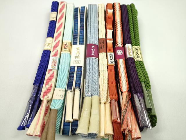 Other - 平和屋着物●和装小物　帯締め10本セット　冠組　本場大島紬　さが美扱い　逸品　未使用　CABF7384ju