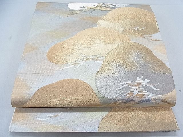 平和屋着物■六通柄袋帯 枝松文 金銀糸 三越扱い 逸品 CAAA4589nb