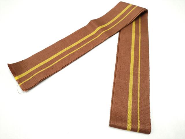 平和屋の平和屋着物●男性　本場黄八丈　紬　角帯　間道　一重帯　正絹　逸品　CABL1146hy｜アングル2