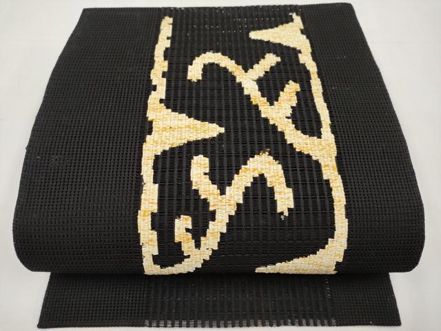 夏物　八寸名古屋帯（抽象文）正絹美品 楽天市場】羅 名古屋帯の通販