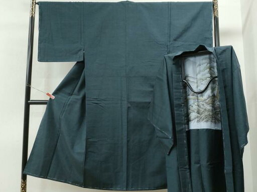 平和屋着物●男性 紬 アンサンブル 色無地 留紺色 正絹 逸品 未使用 CAAS6836yc 平和屋着物●男性 紬 アンサンブル 色無地 留紺色 正絹 逸品 未使用 CAAS6836yc