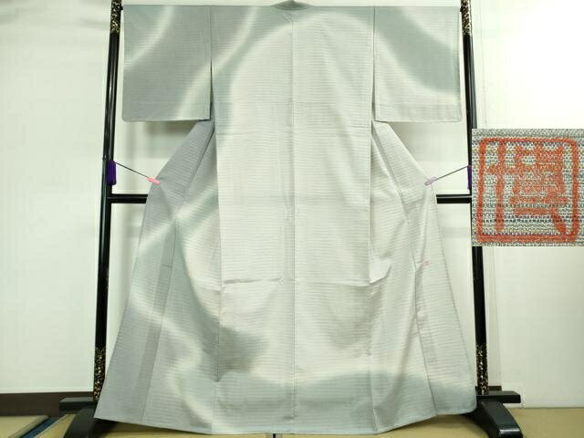 平和屋着物▽極上　本塩沢　やまだ織　訪問着　染色作家　桐村博　訪問着　単衣　逸品　未使用　DZAB0357kh5