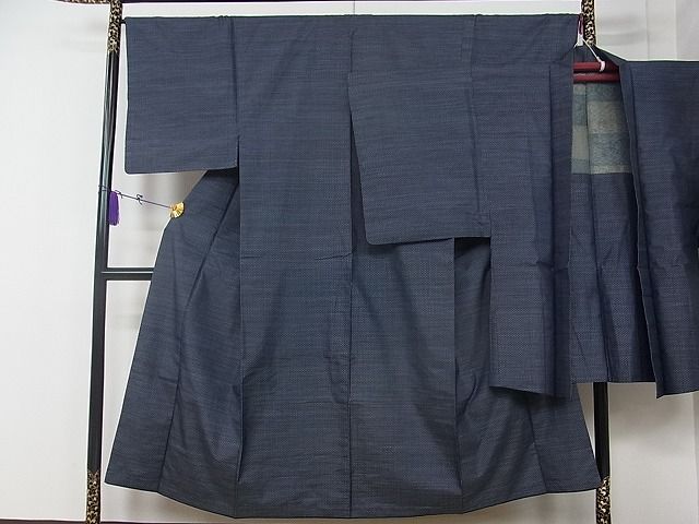 平和屋1■男性　紬　アンサンブル　吉祥文　逸品　CAAC7752rv