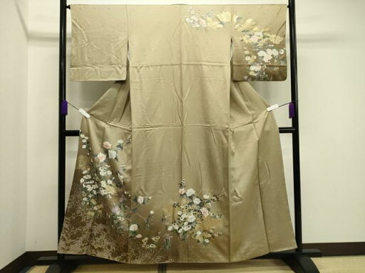 平和屋着物■訪問着 立波枝花文 暈し染め 金彩 正絹 逸品 CAAR0812gh 平和屋着物■訪問着 立波枝花文 暈し染め 金彩 正絹 逸品 CAAR0812gh