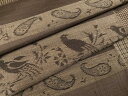 平和屋着物●上質な紬 花鳥文 正絹 逸品 AABA4327ph