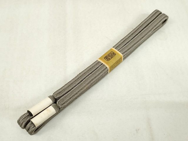 平和屋本店■極上 有職組紐道明 帯締め 冠組 宮内庁御用 国立博物館御用 東京芸術大学御用 海松茶色 逸品 未使用 KAAA1623kk4