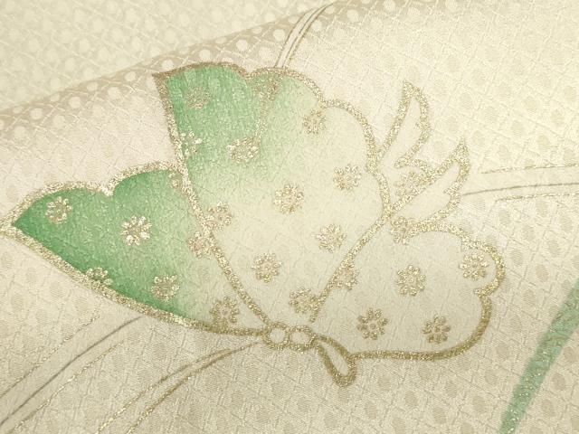 平和屋着物■上質な小紋　芝草舞蝶文　暈し染め　金彩　やまと誂製　正絹　逸品　CABD3683ev