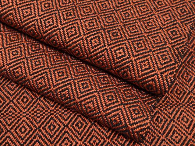 平和屋着物■希少　ざざんざ織　伊兵衛織　八寸名古屋帯　一重帯　入子菱　雀茶色地　逸品　CYAA3419s5のサムネイル