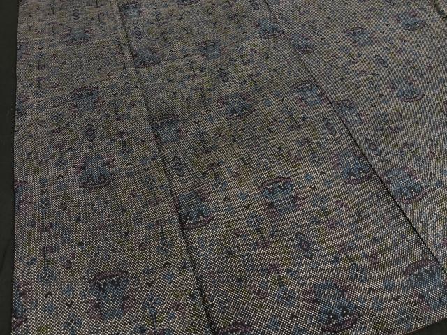 平和屋着物■本場大島紬 7マルキ 吉祥文 正絹 逸品 BAAK7667gt