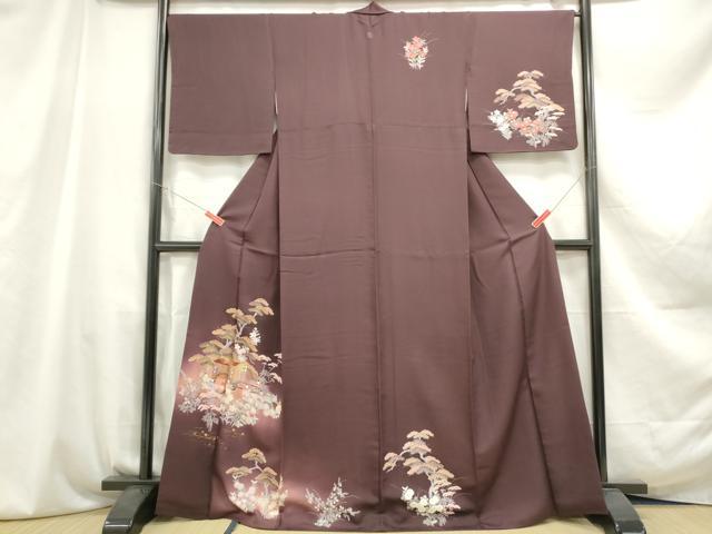 平和屋着物■訪問着　御所車人物花文　暈し染め　金彩　正絹　逸品　DABA9045qa