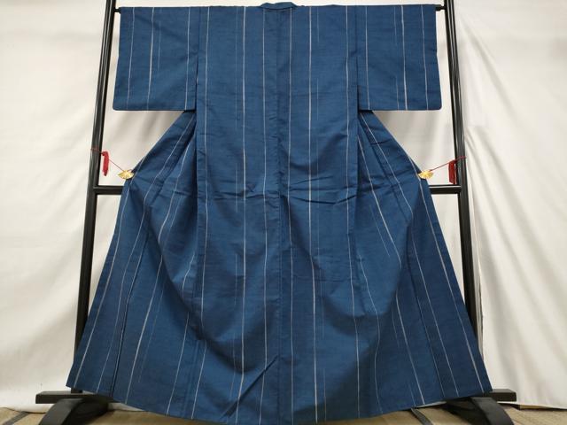 平和屋着物■上質な紬　縞　正絹　逸品　AABA6784st