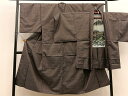 平和屋着物■男性 本場大島紬 アンサンブル 格子柄 正絹 逸品 BAAO8220md