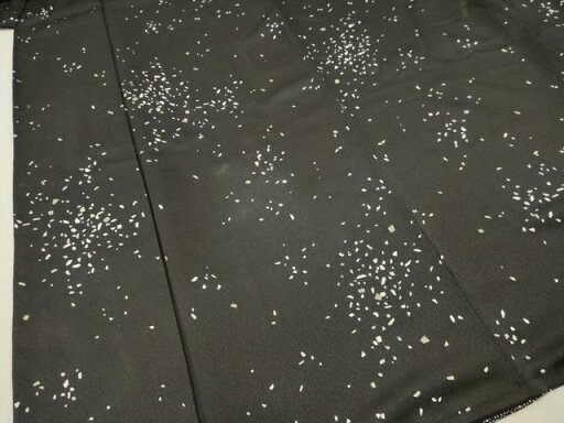 平和屋着物■上質な小紋 箔散らし文 黒地 金彩 正絹 逸品 DAAP5961tw 平和屋着物■上質な小紋 箔散らし文 黒地 金彩 正絹 逸品 DAAP5961tw