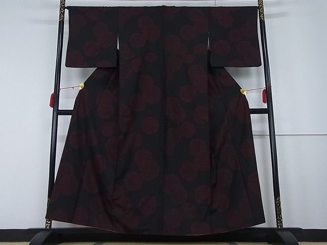平和屋着物■上質な紬 源氏車文 正絹 逸品 AAAH9621Agk