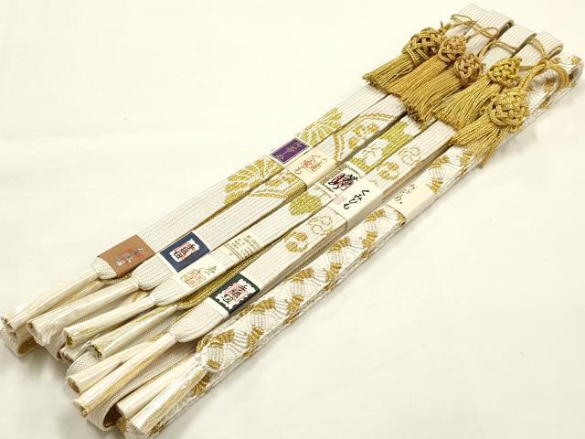 Other - 平和屋着物●和装小物　上質な帯締め5本セット　礼装用　高麗組　金糸　亀房付き　正絹　逸品　未使用　AABF9892ay