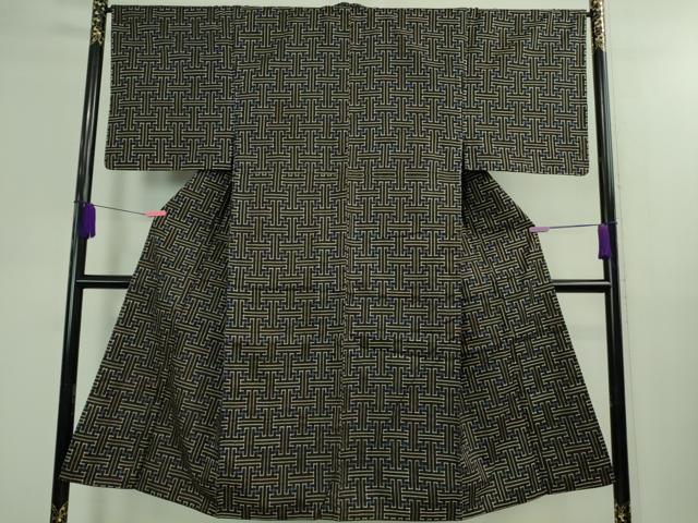 平和屋着物■希少 男性 本場大島紬 龍郷絣 秋名バラ 逸品 DZAB0158kh5