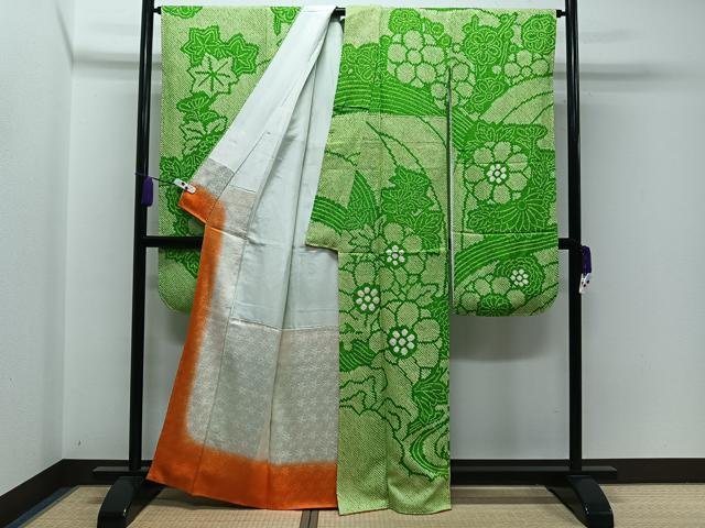 平和屋着物■豪華振袖 総絞り 吉祥花文 正絹 逸品 CAAW6342kb