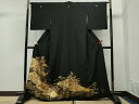 平和屋着物■豪華黒留袖 浜松風景花文 金彩 正絹 逸品 CAAQ3054yc