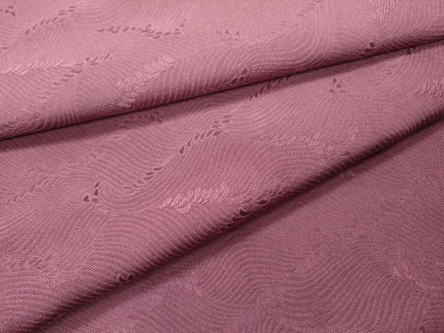 平和屋着物▼上質な色無地 流水地紋 暗紅色 正絹 逸品 DAAX9204fe