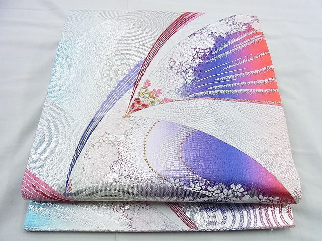 平和屋着物◎佐賀錦 両面六通柄袋帯 唐織 吉祥花文 金銀糸 逸品 BAAH2822jm