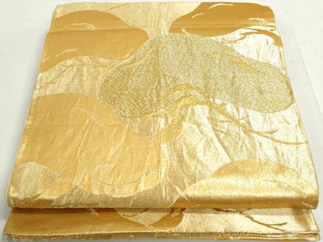 平和屋着物◎六通柄袋帯 枝松文 金糸 正絹 逸品 DAAX7740qa
