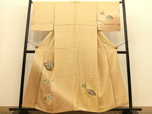 平和屋着物■訪問着 扇面花文 暈し染め 金銀彩 正絹 逸品 BAAQ8814ow 平和屋着物■訪問着 扇面花文 暈し染め 金銀彩 正絹 逸品 BAAQ8814ow